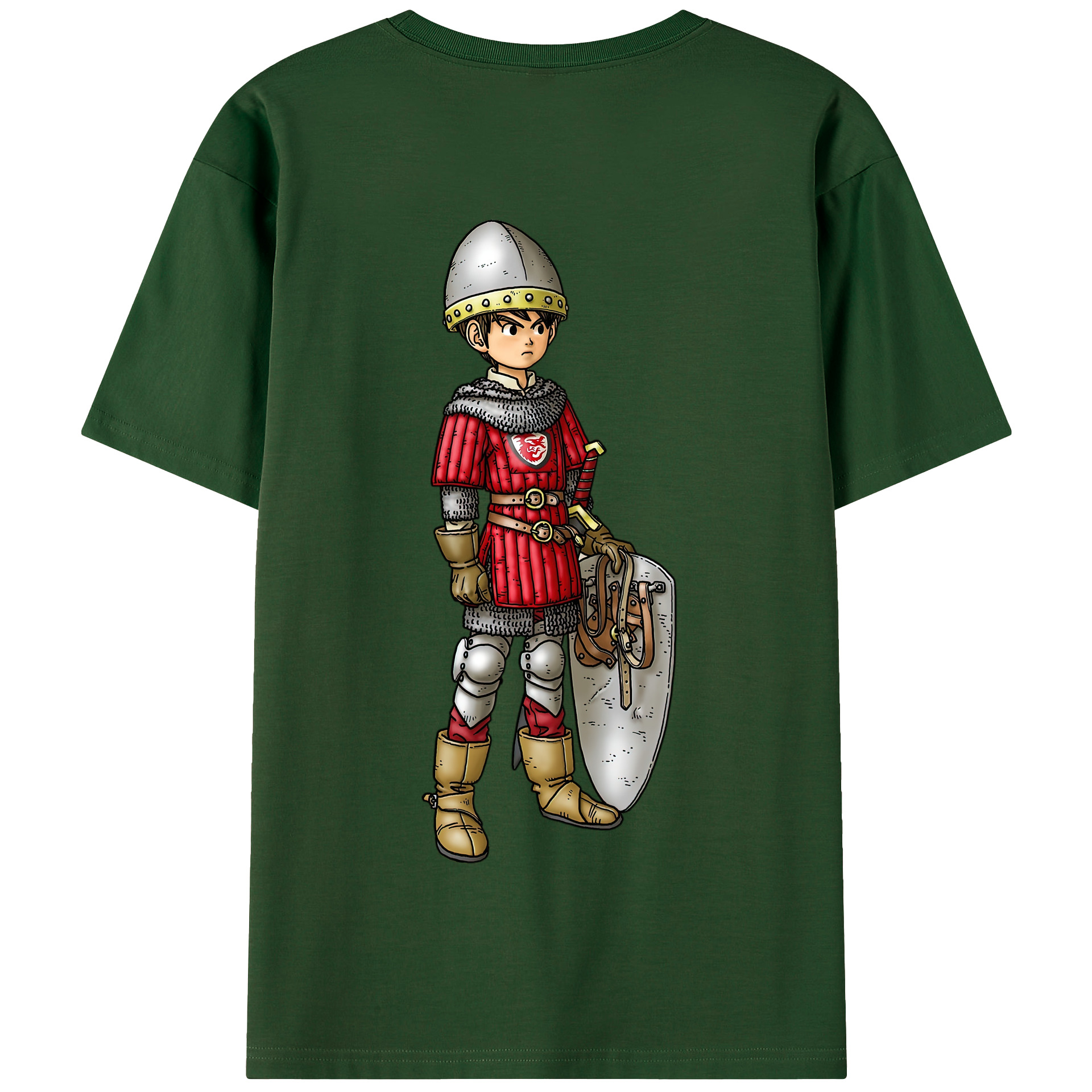 （画像用） ドラゴンクエスト Doragon Kuesuto Dragon Quest 綿100％半袖Tシャツ（背面プリント）